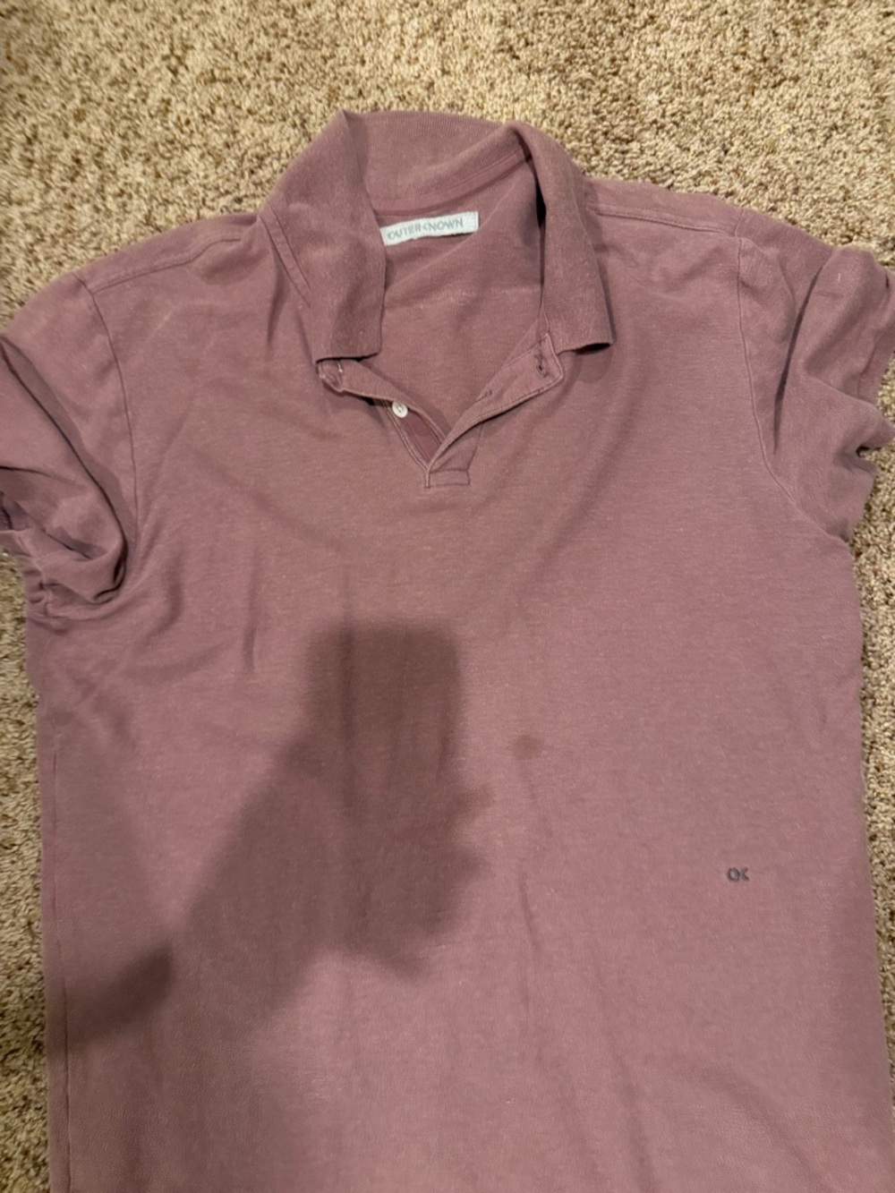 Outerknown Men's Polo in Dusty Mauve
